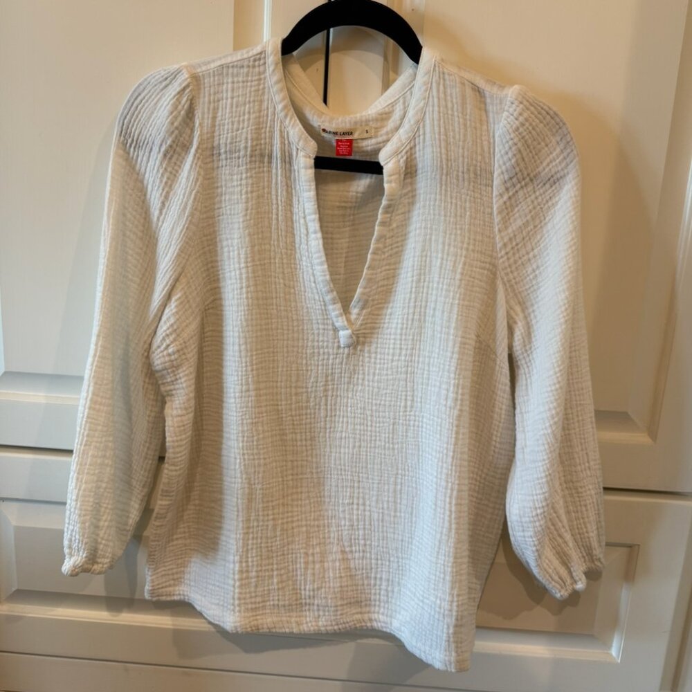 Small Marine Layer Jamie Gauzy White Top